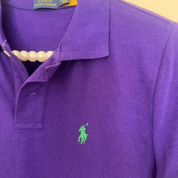 NWT Polo Purple Shirt Dress - Size Medium - Ralph Lauren - Picture 7 of 10